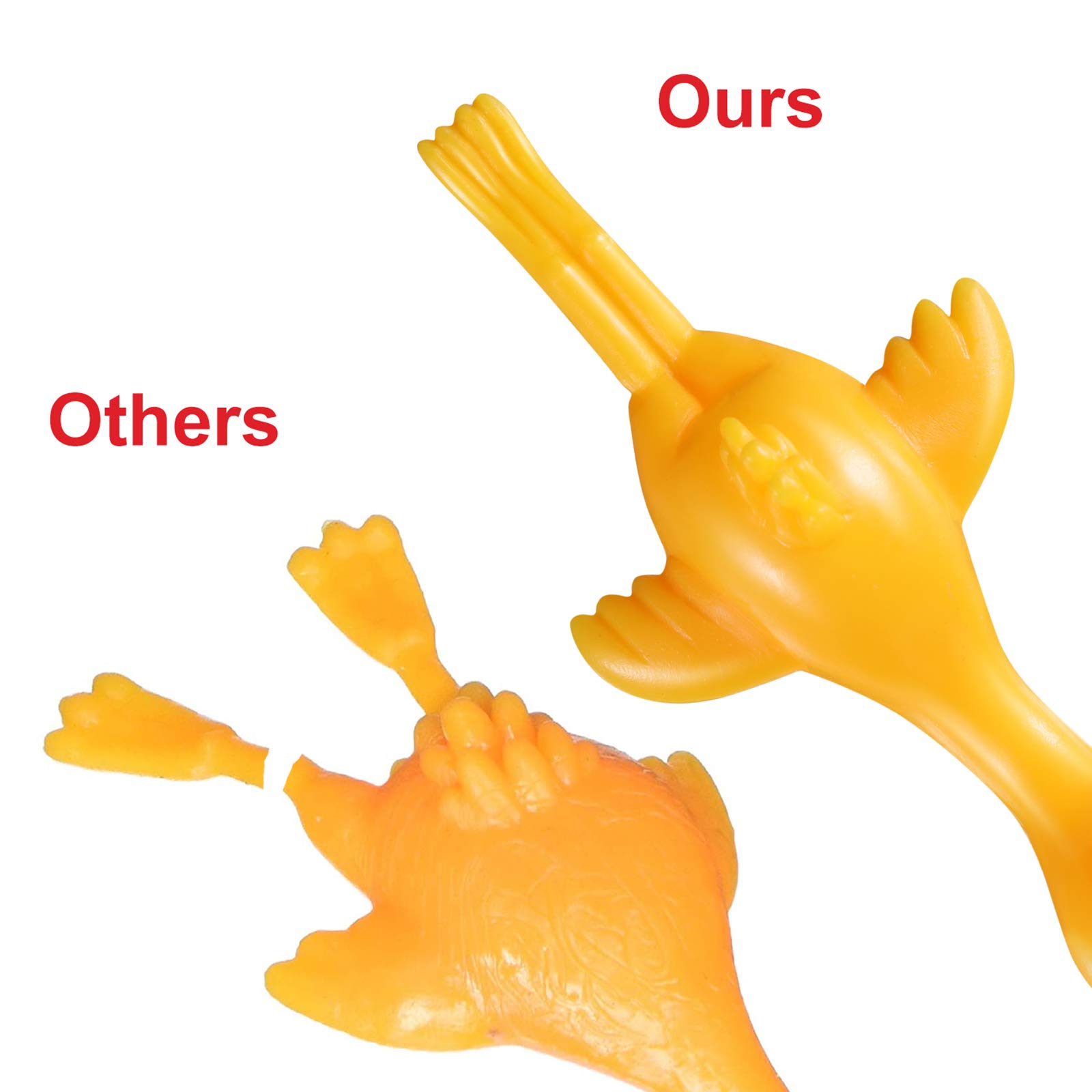 Sticky Flying Rubber Chicken Stretchy Turkey Finger Slingshot Kids Funny  Toys