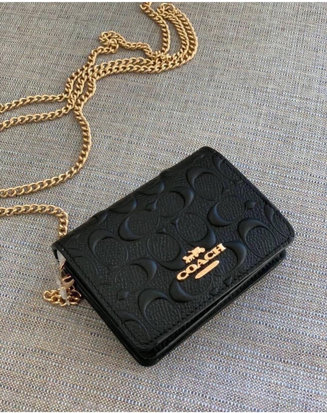 Coach Mini Wallet On A Chain C7316 In Signature Leather - Red