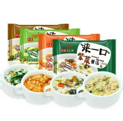 FD freeze-dried ready-to-eat 8 grams of tomato fresh vegetables, mushroom cabbage egg soup