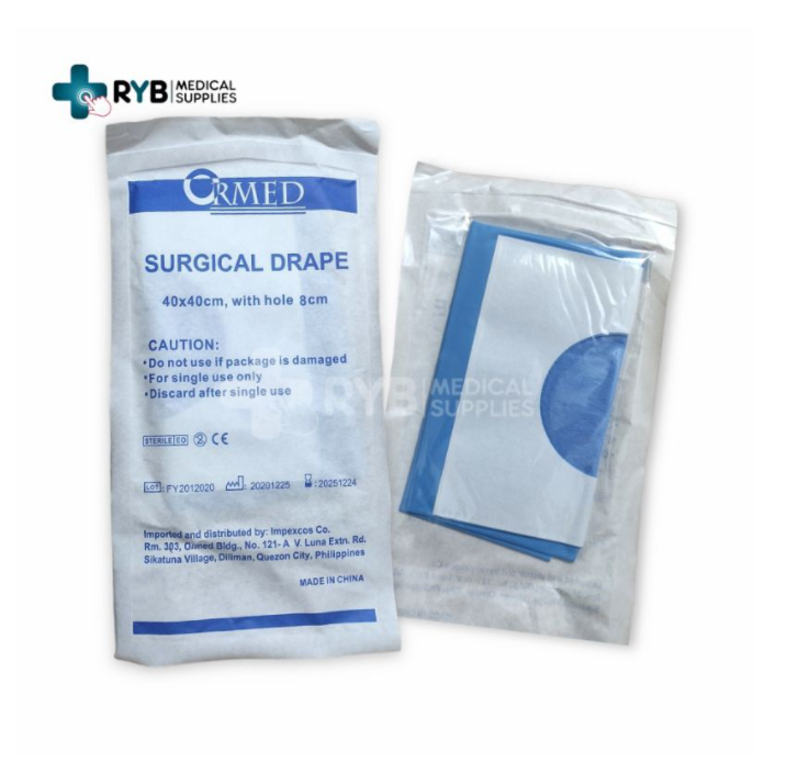 Sterile Surgical Drape 40x40cm with hole / Disposable Eye Sheet ( Sold