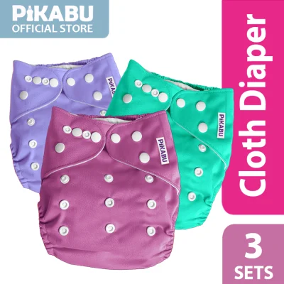 Pikabu Cloth Diapers with FREE Inserts - Unicorn Bundle [3 Sets]