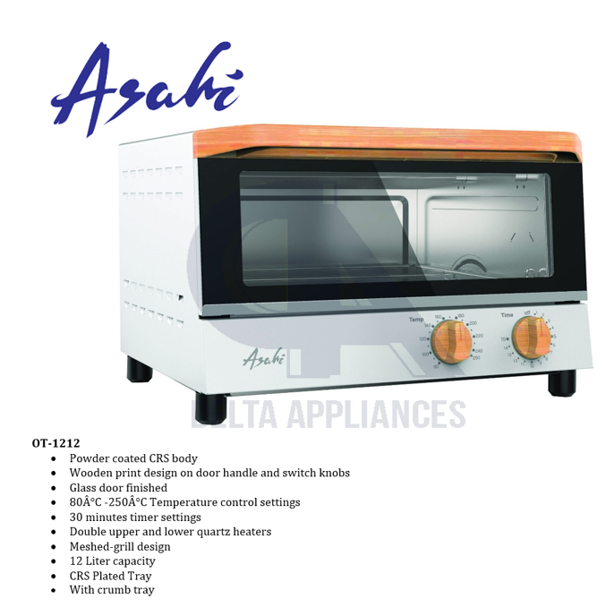 Asahi OT1212 Oven Toaster 12L Lazada PH