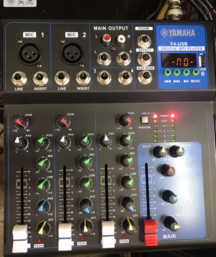 YAMAHA F4USB/D4USB 4 Channel LIVE Mixer w/ Bluetooth (black) Lazada PH