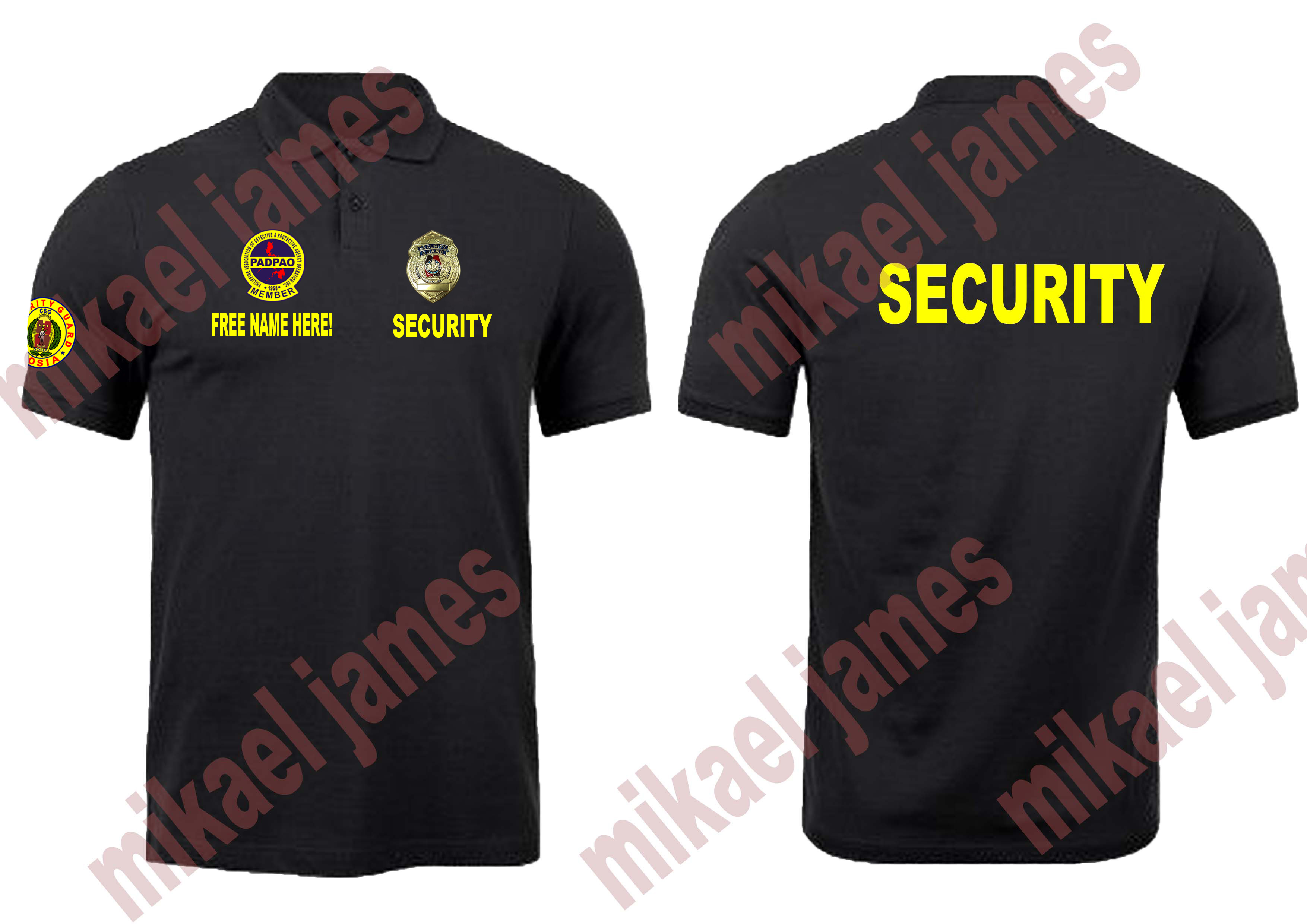 jernbane form om forladelse POLO SHIRT YELLOW LOGO FOR SECURITY GUARD AND LADY GUARD | Lazada PH