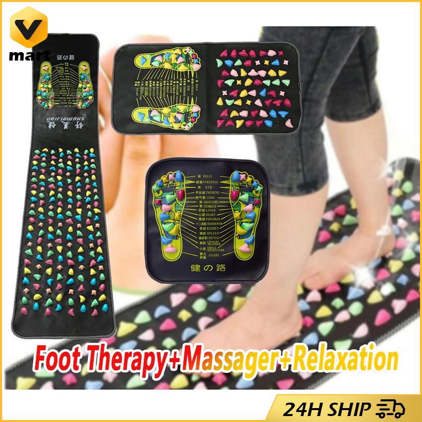 Foot Reflexology Walk Stone Massager Relieve Fatigue Massage Mat Pad