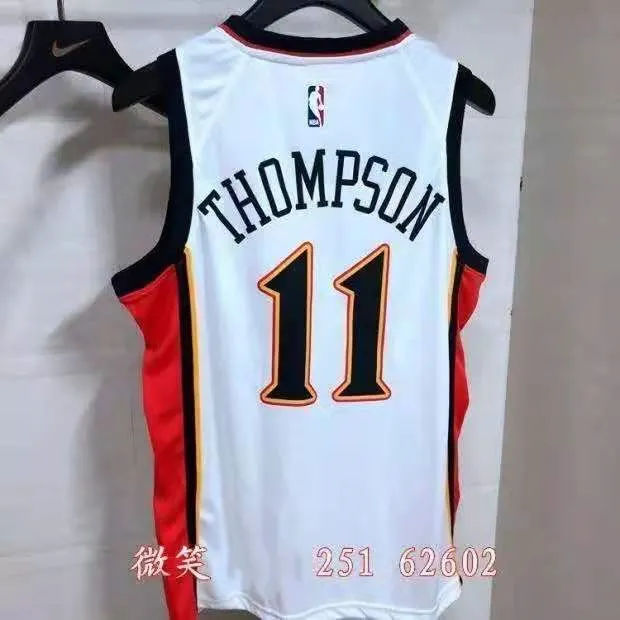 Nba Basketball Uniform Golden State Warriors Klay Thompson No. 11 Densely  Embroidered Jersey Set-black-3XL
