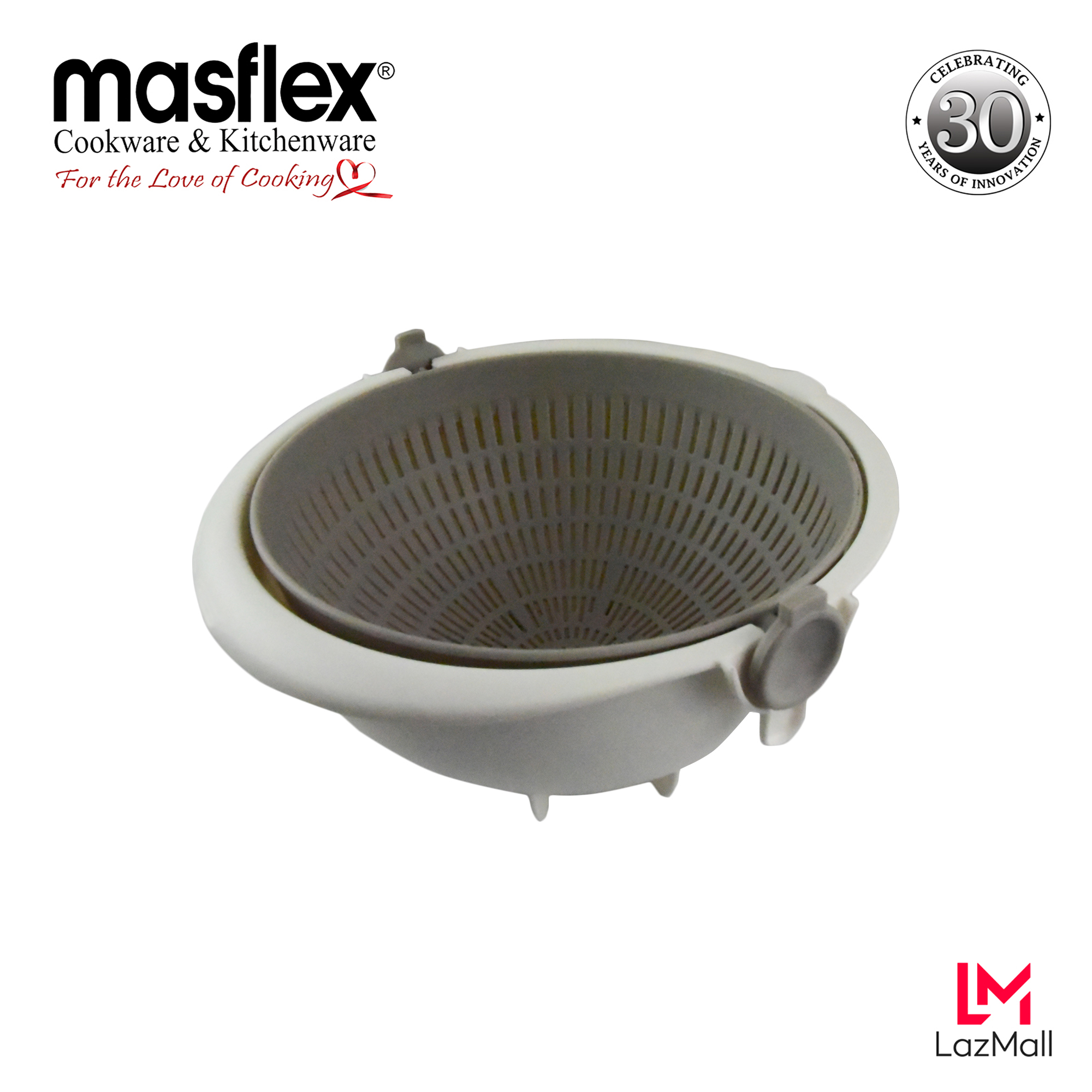 Masflex Small MultiPurpose Round Drain Basket L 23 cm x W 22 cm x H 11