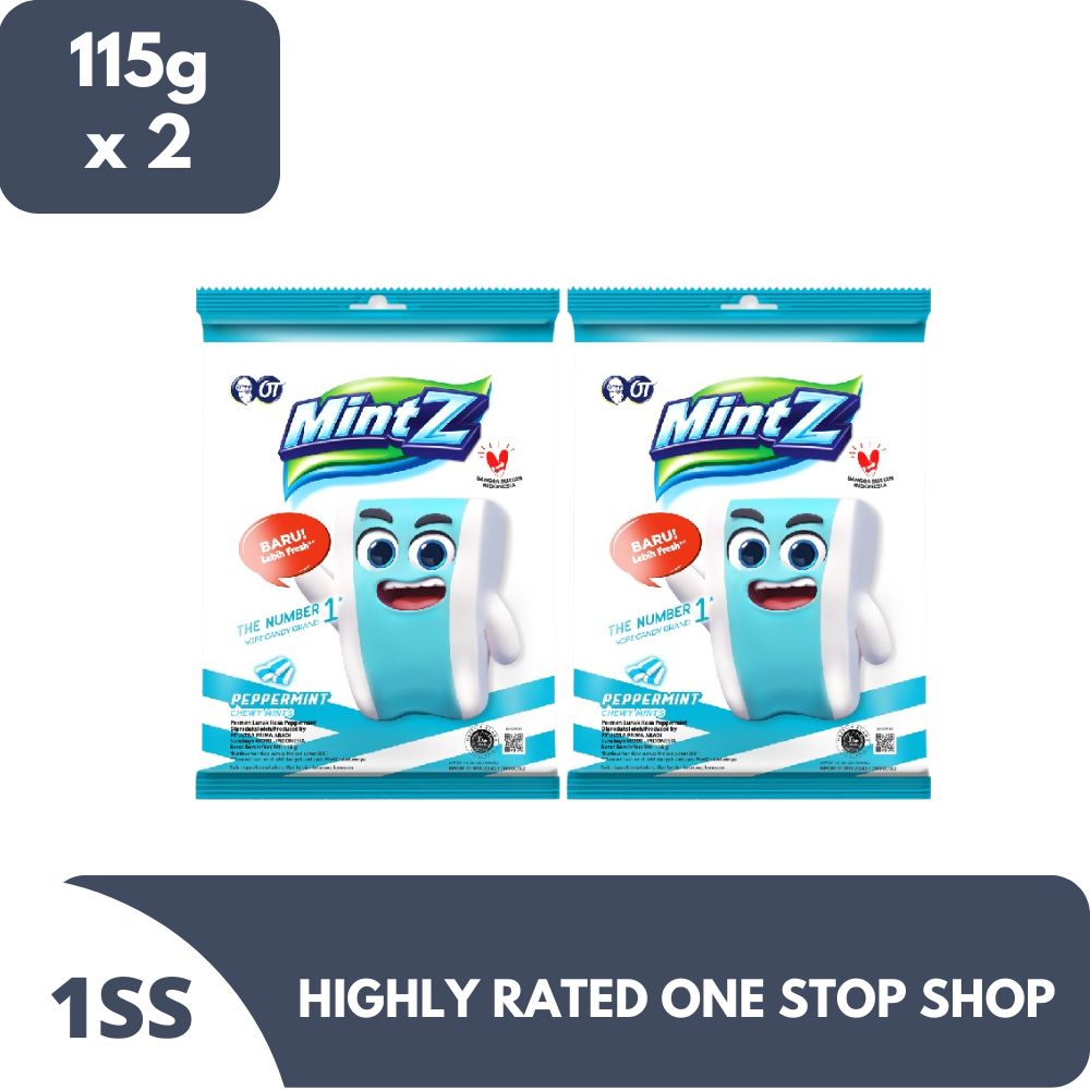 MintZ Peppermint Fruity Chewy Mints 115g x 2 Lazada PH