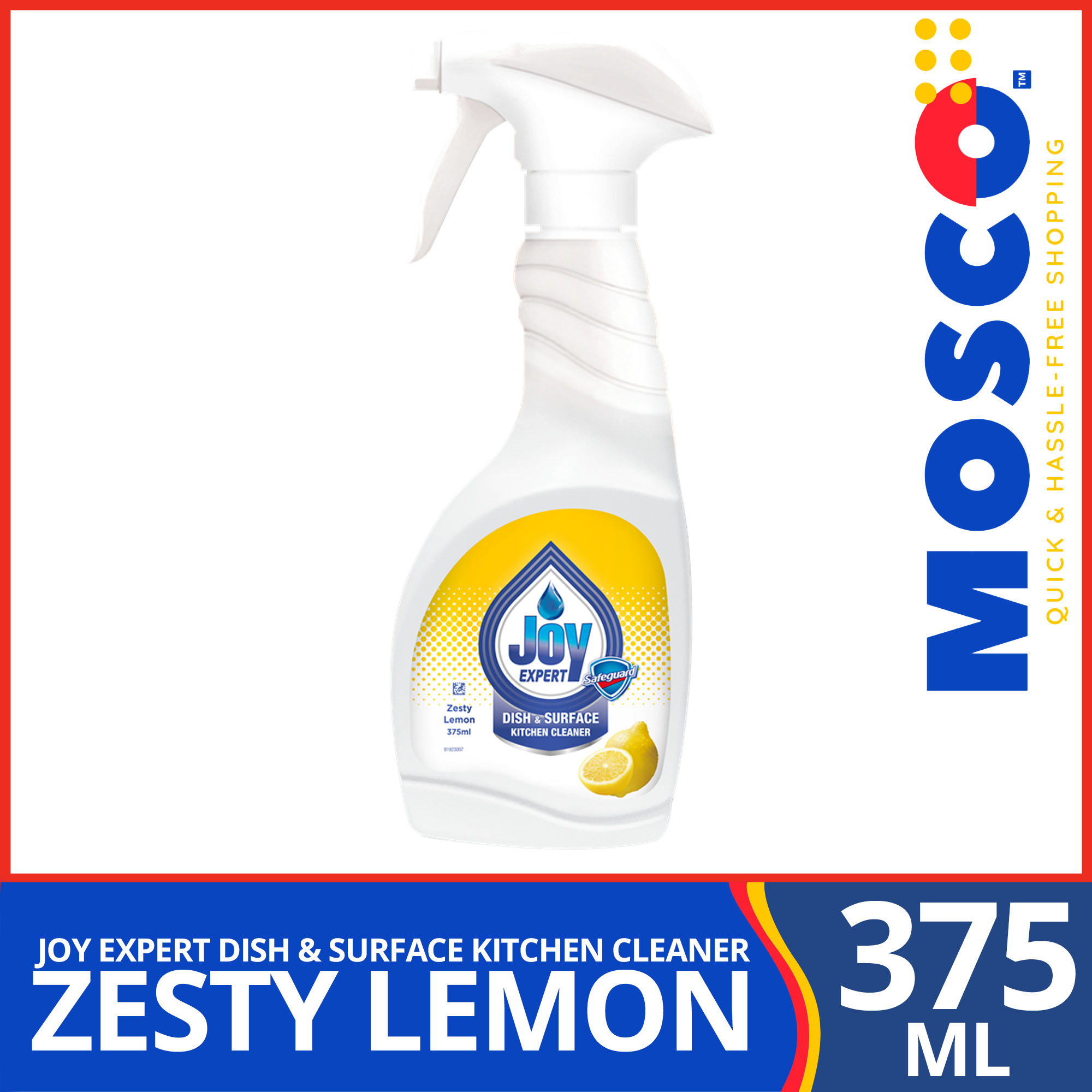 JOY Expert Zesty Lemon Dish & Surface Kitchen Cleaner Spray 375mL