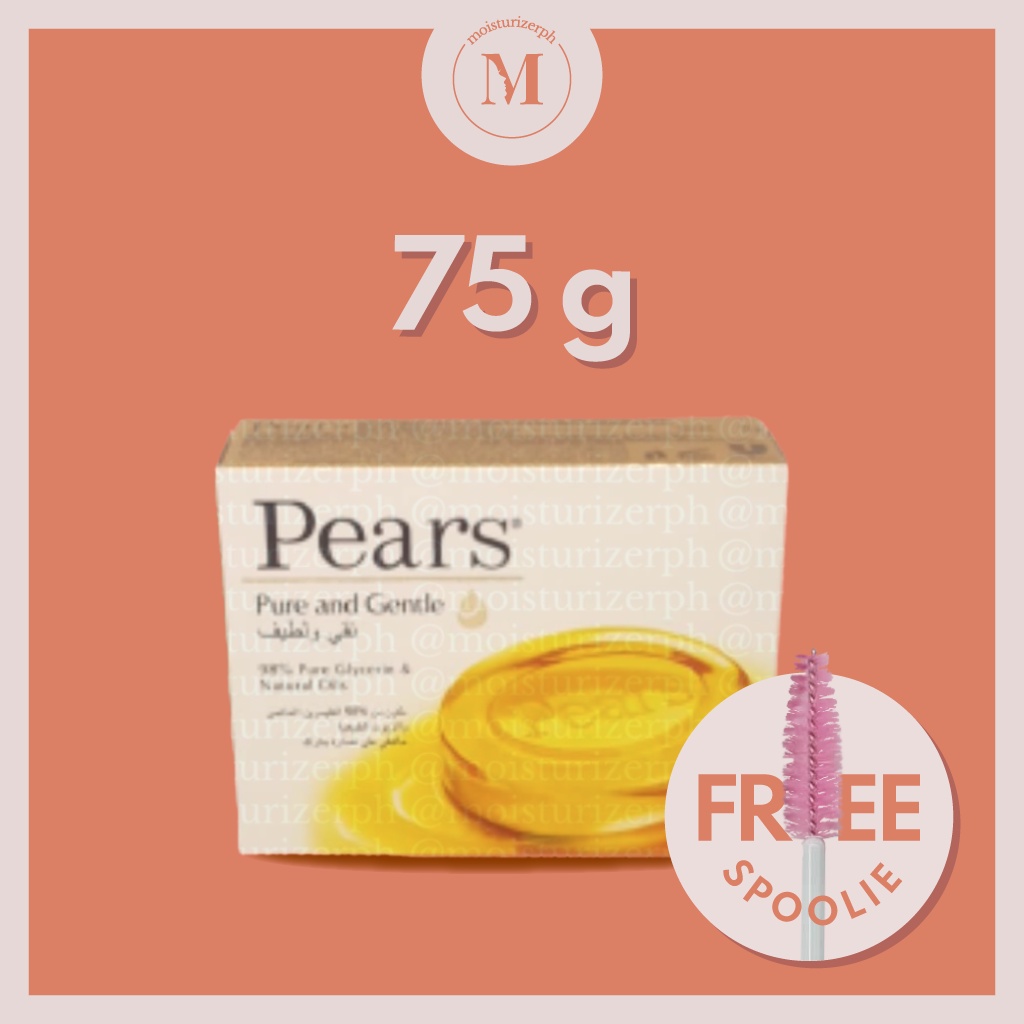 [FREE BRUSH] PEARS TRANSPARENT PURE & GENTLE BAR SOAP 125G 75G BROW