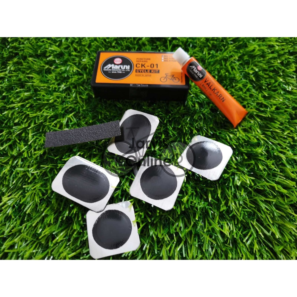 Maruni Bicycle Tire Patch Repair Kit Vulcanizing Kit for Mountain Bike