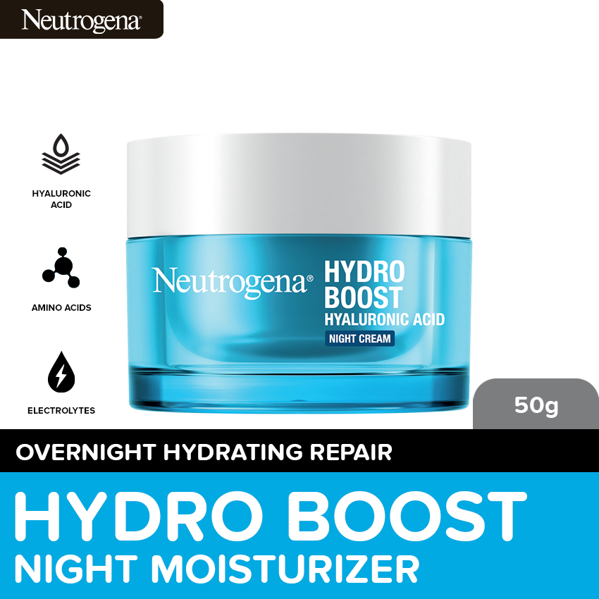 Neutrogena Hydro Boost Night Cream 50g Overnight Face Moisturizer With Hyaluronic Acid For All 0811