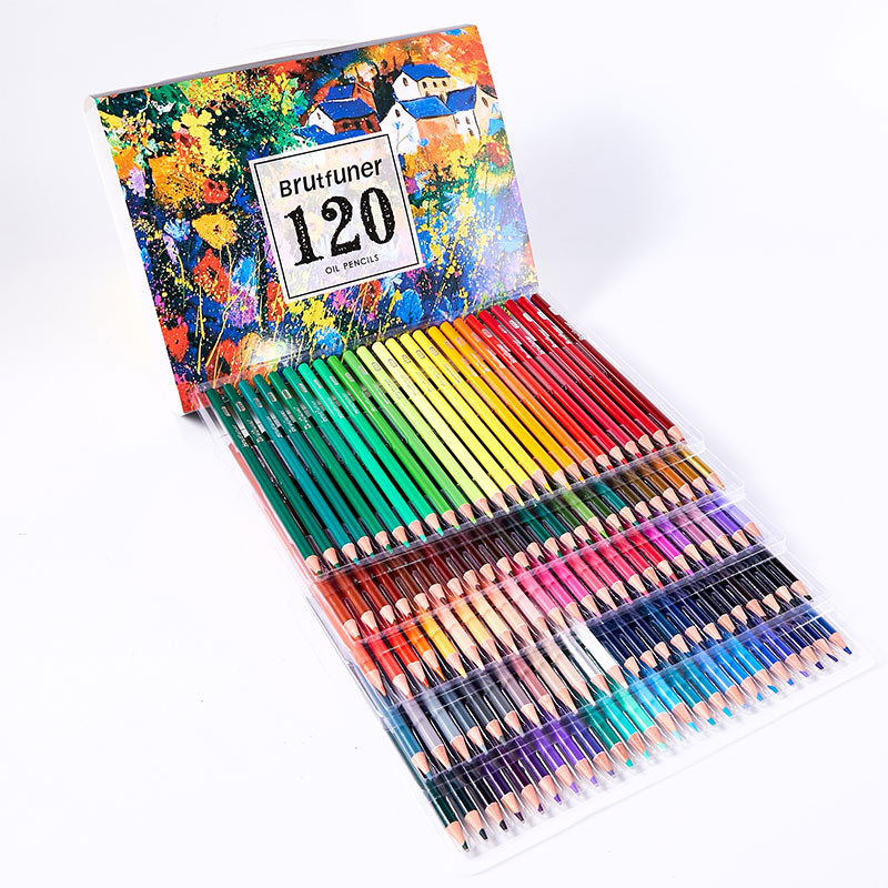 48/72/120 colors professional oil color pencils set artist painting sketch  wood color pencil school Art supplies