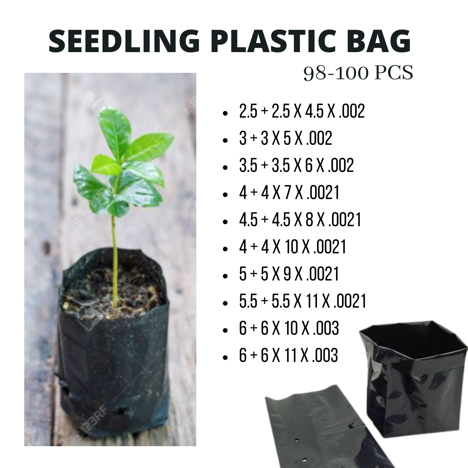 Seedling Plastic Bag 100pcs Lazada PH