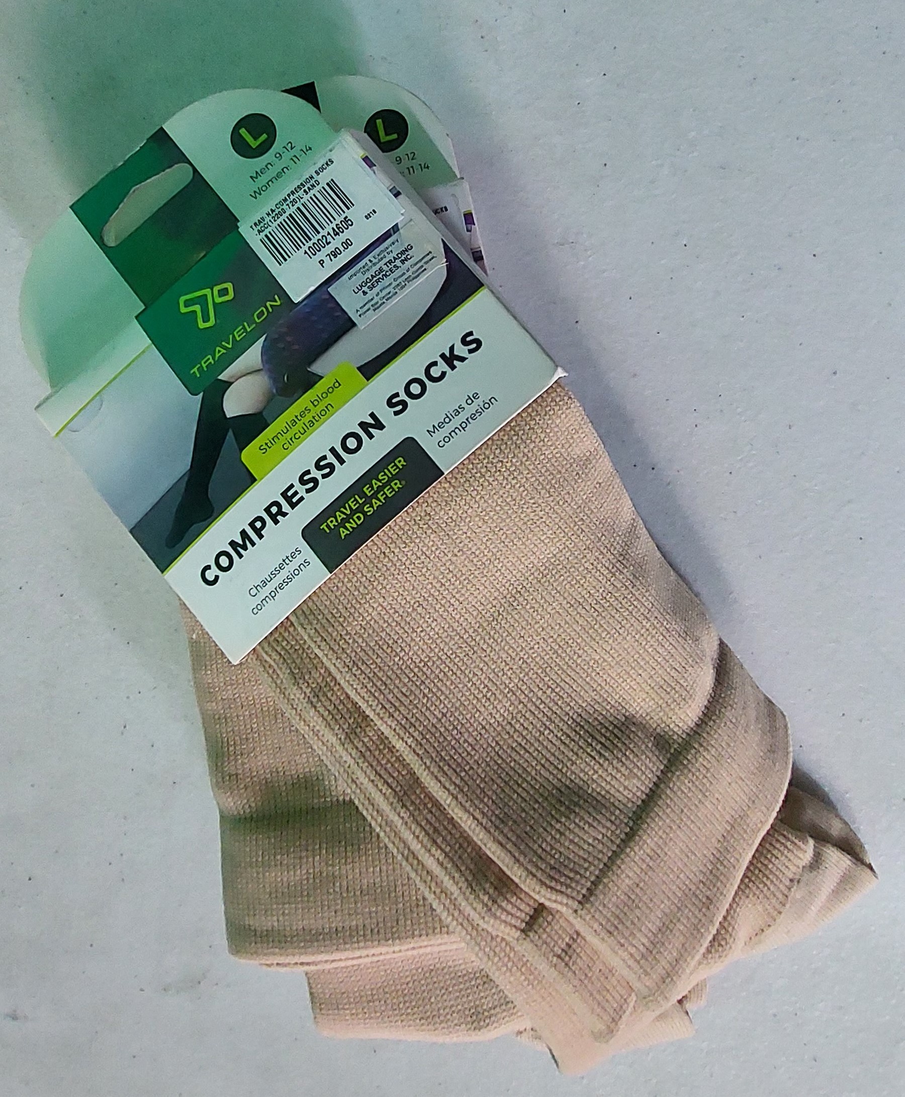 Travelon Compression Travel Socks Large Brown Lazada PH