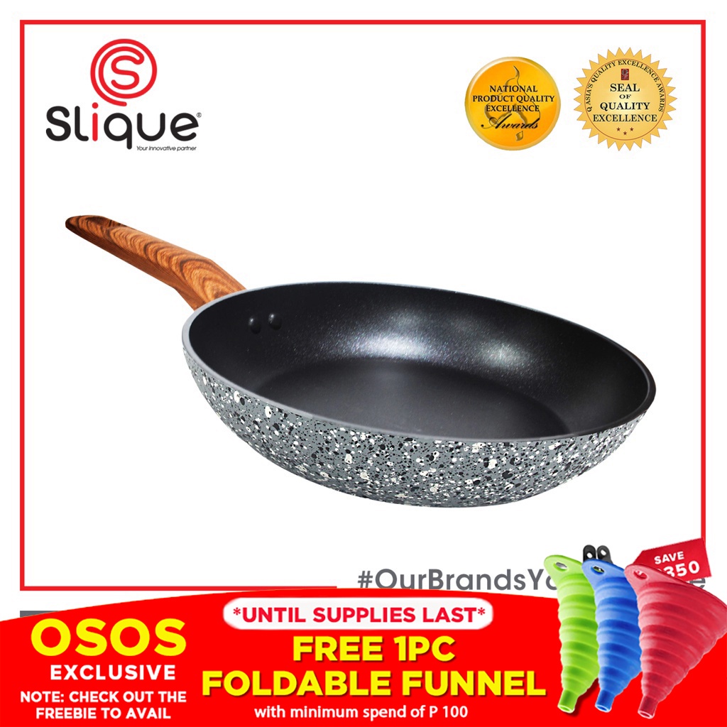 SLIQUE Granite Fry Pan Premium Multi Layer Non Stick Coating Induction