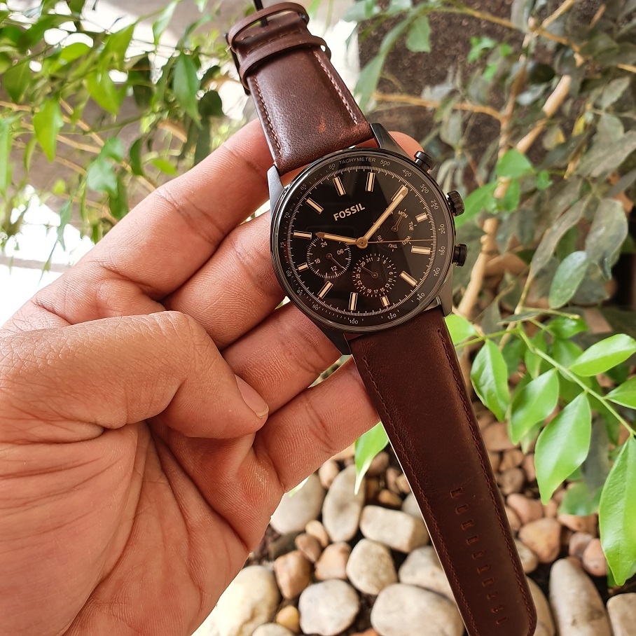 Original Fossil BQ2457 Men Brown Leather Sullivan Multifunction Watch ...