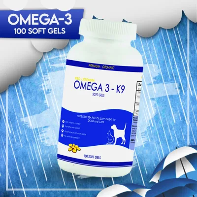 Pure Deep Sea Fish Oil Omega 3 Supplement for Dogs and Cats 100 soft gels, boosts immune system