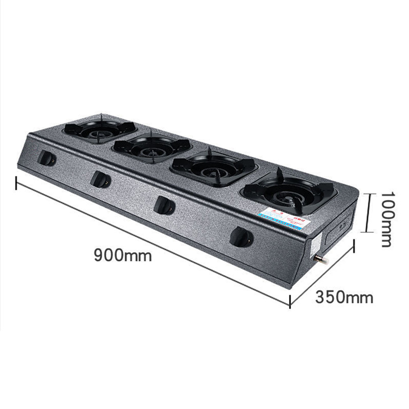 SUPOL 2023 4 Burner Gas Stove Rectangle Direct Injection 4 Burner Gas