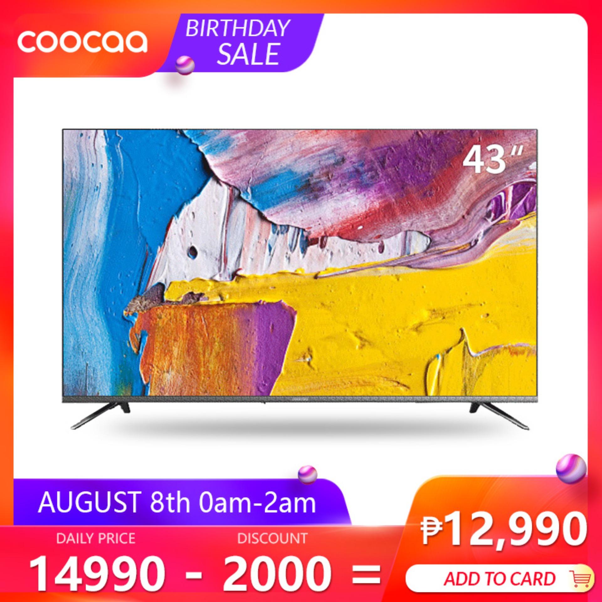 COOCAA 43 Inch Smart Netflix Built-In Frameless FHD LED TV-Slim Wifi (Model 43S3N)