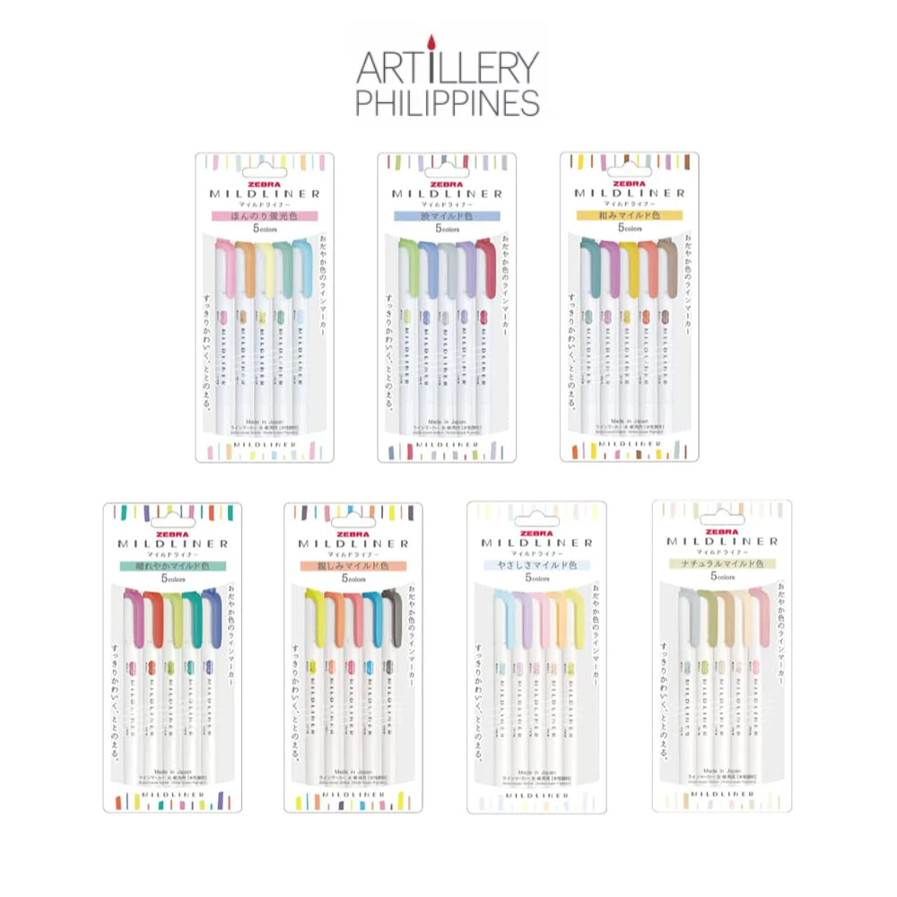 Zebra Mildliner Refresh Bright (WKT7-5C-HC-N) - Set de 5