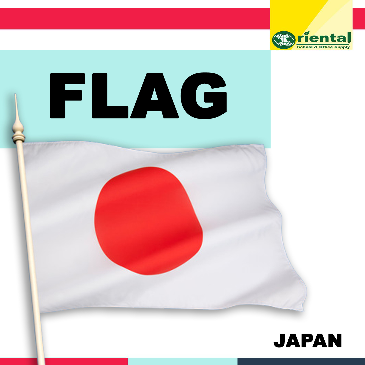 UN Japan Flag ( 3 ft x 5 ft) Nylon Light Weight United Nations Flag