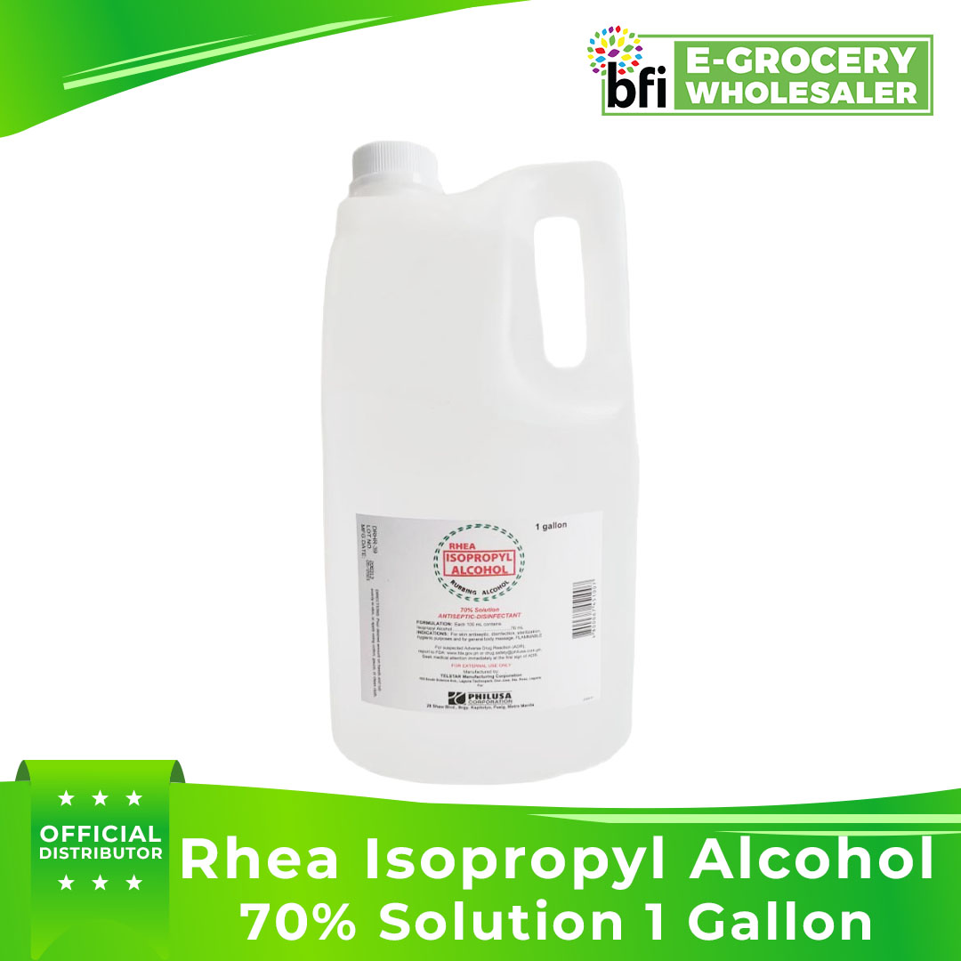 Bfi Rhea Isopropyl Alcohol 70 Solution 1 Gallon Antiseptic Disinfectant Lazada Ph 1298