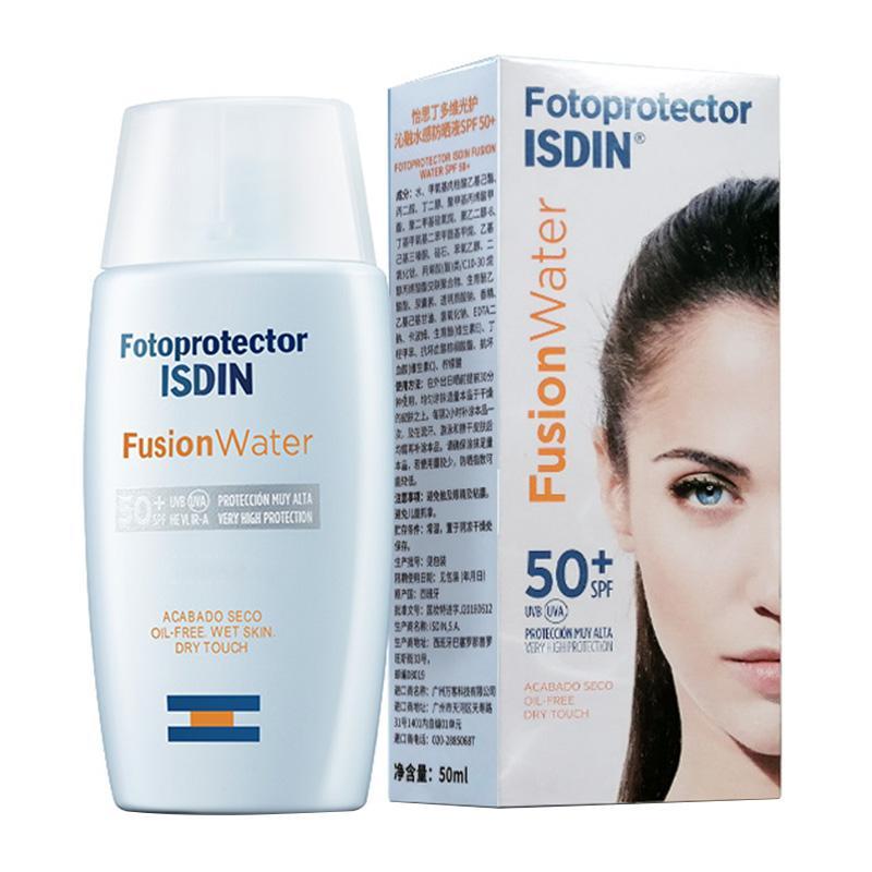 ISDIN Fusion Water Sunscreen SPF 50+ OilFree For Body&Face Sunblock