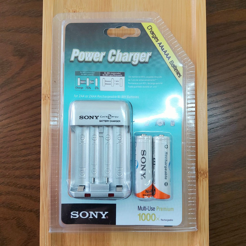 SALE Sony Cycle Energy Compact Power Charger for AA and AAA Battery With 2x  Ni-MH AA Rechargeable | Lazada PH