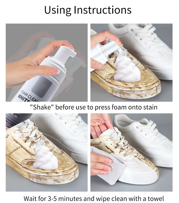 Shoe Whitener White Shoe Cleaning Foam White Shoes Cleaner Whiten