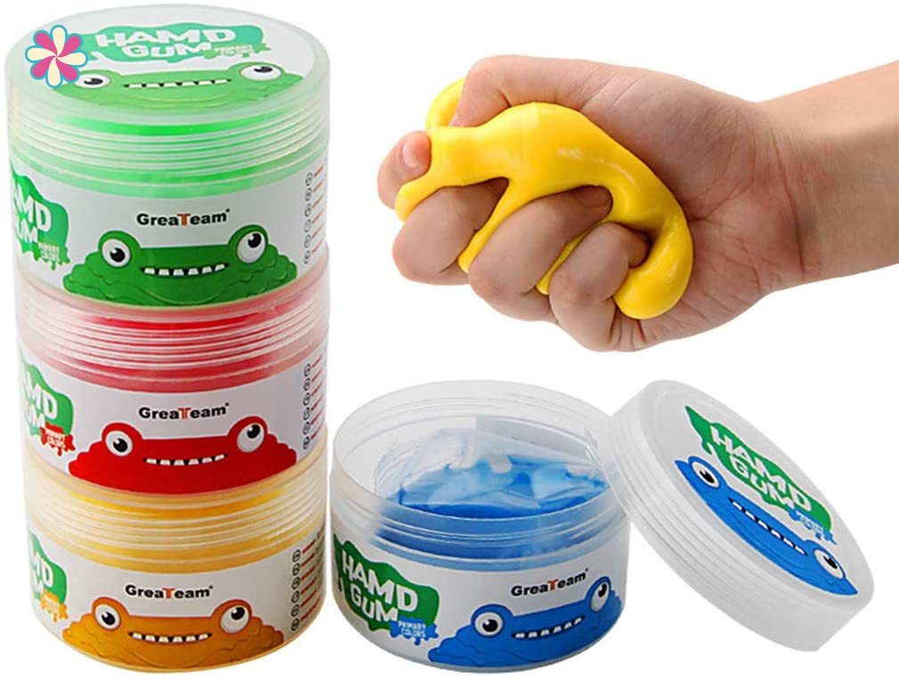 4 Pieces Therapy Putty Hand Squeezer, Putty for Hand Training, Therapy Putty