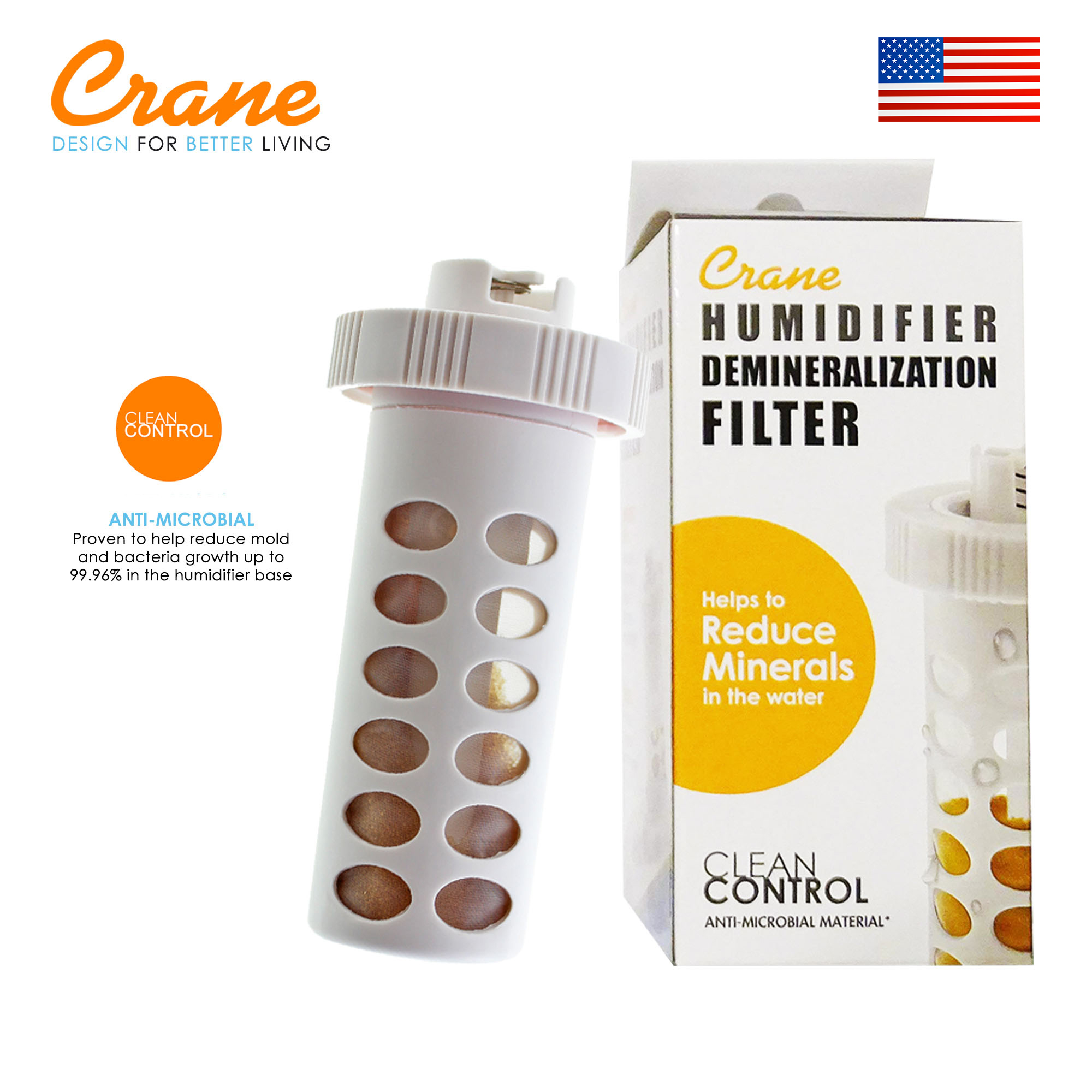 Crane Humidifier Demineralization Filter Cartridge (For use in Crane