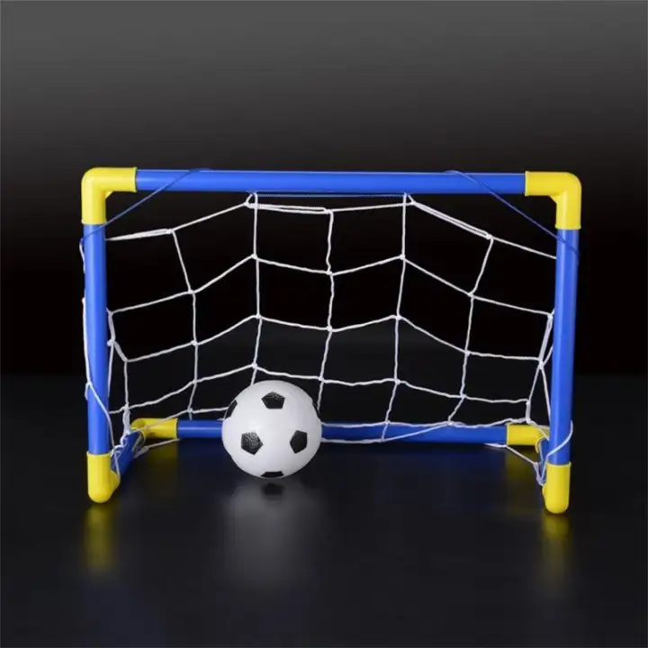 Indoor Mini Folding Football Soccer Ball Goal Post Net Set Pump Kids Sport Outdoor Home Game Toy Child Birthday Gift Plastic Lazada Singapore