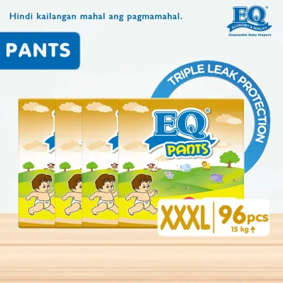 EQ Pants Big Pack XXXL (15kg up) - 24 pcs x 4 packs (96 pcs) - Diaper Pants