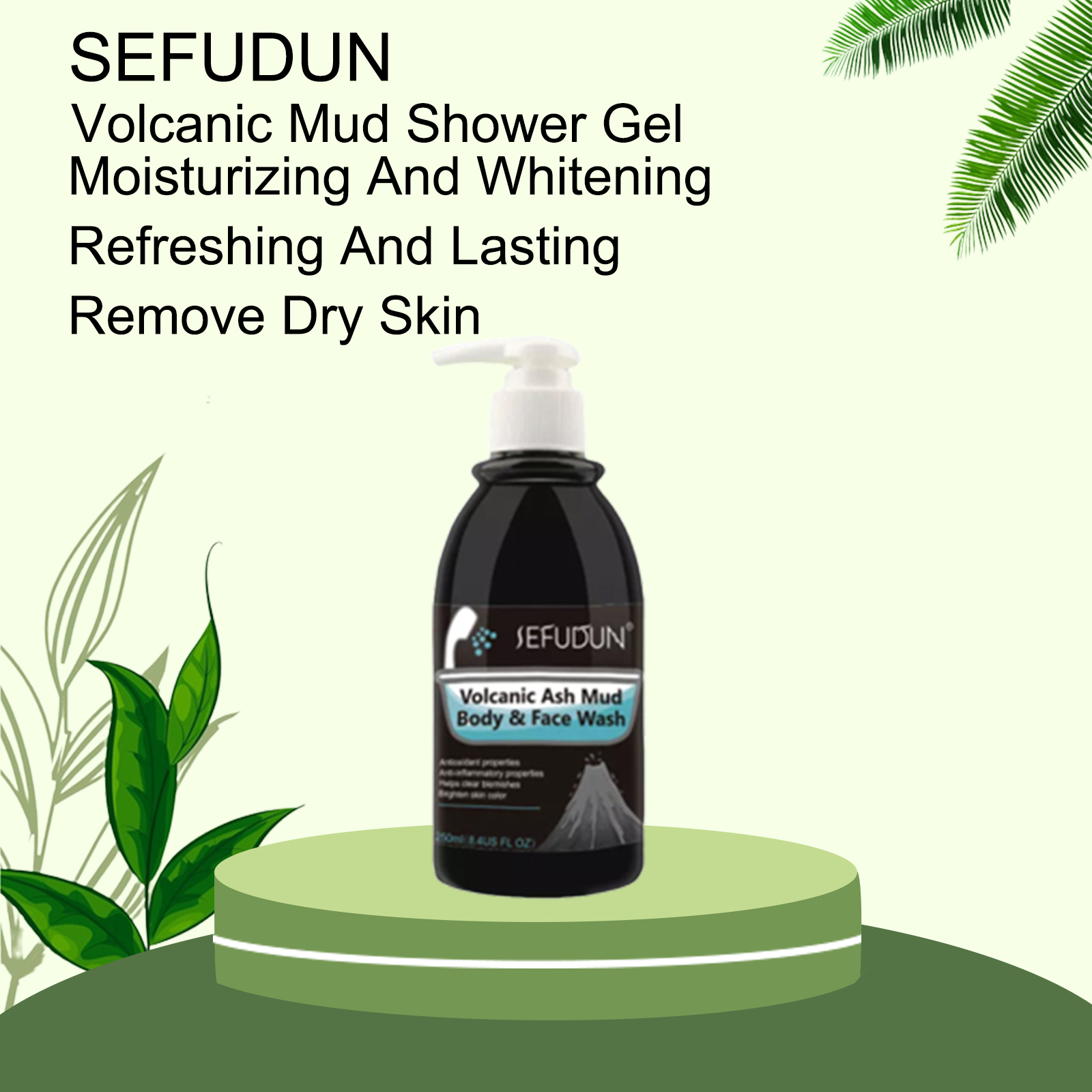SEFUDUN Volcanic Mud Body Wash To Remove Dry Skin, Refreshing And