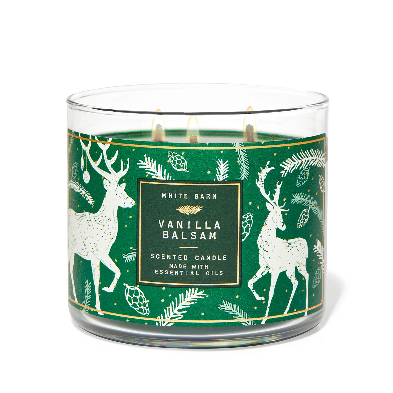 Bath and Body Works VANILLA BALSAM 3Wick Scented Candle 14.5 oz / 411