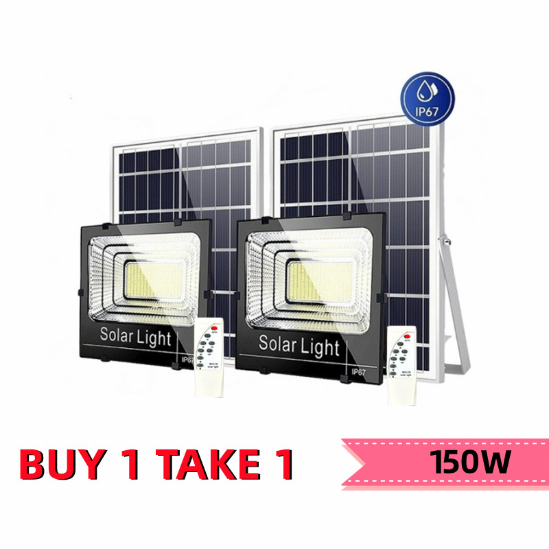 （BUY 1 TAKE 1）CBLUE 5 Year Warranty Solar Lamp Outdoor LED Light Remote