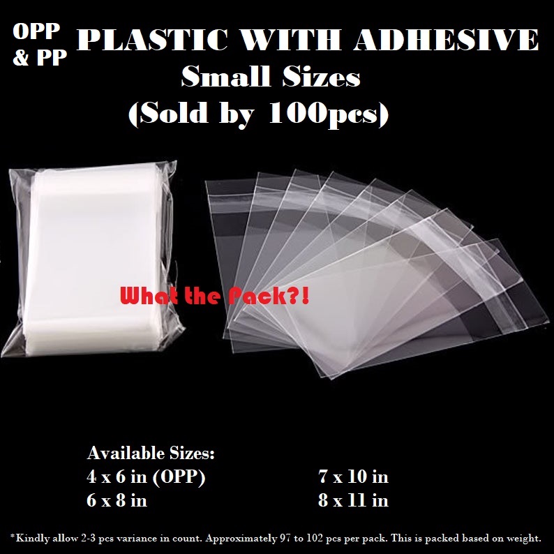 100 PCS Clear OPP Plastic Bag with Adhesive Packaging Pouch with Self ...