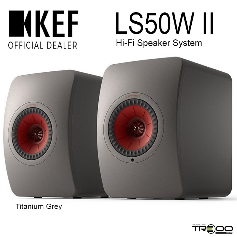 KEF LS50W II Wireless Bluetooth Desktop Bookshelf Speaker System