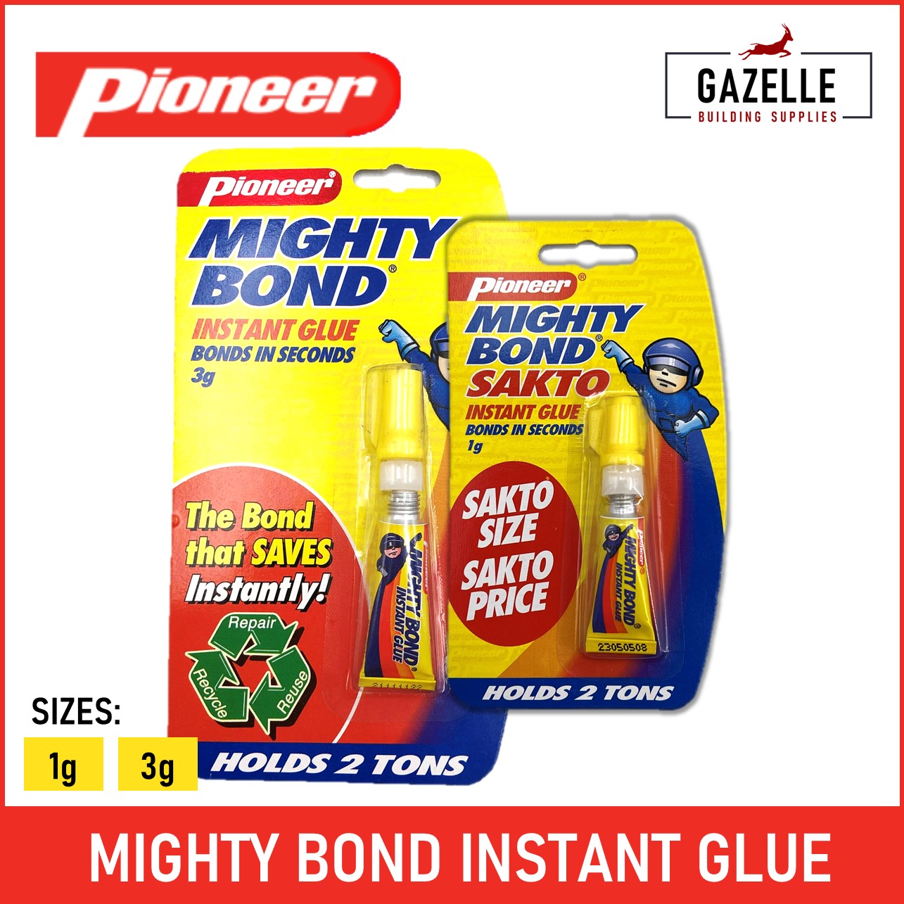 Pioneer Mighty Bond Instant Glue G G Lazada Ph