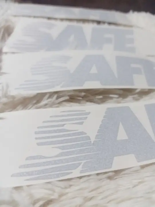 reflectorized sticker paper