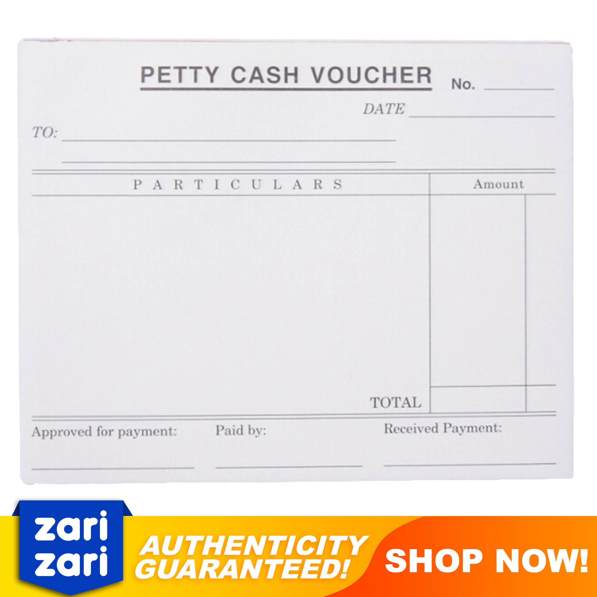 Petty Cash Receipt Book 2X Petty Cash Voucher Books - 100 Sheets Each, For  Business Expenses & Small Cash Transactions Petty Cash Book