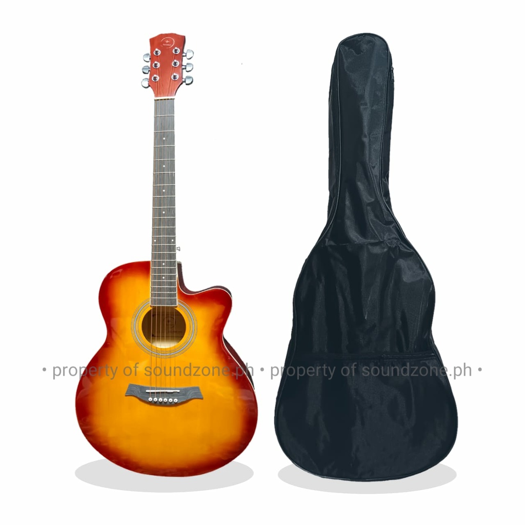 Acoustic Electric Guitar Aeolian 40 inches with Truss Rod & Builtin