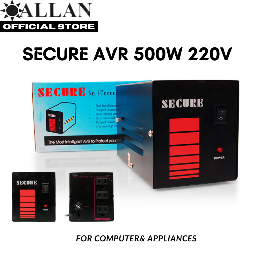 Secure 500 WATTS AVR 220V for Computer and Appliances / High