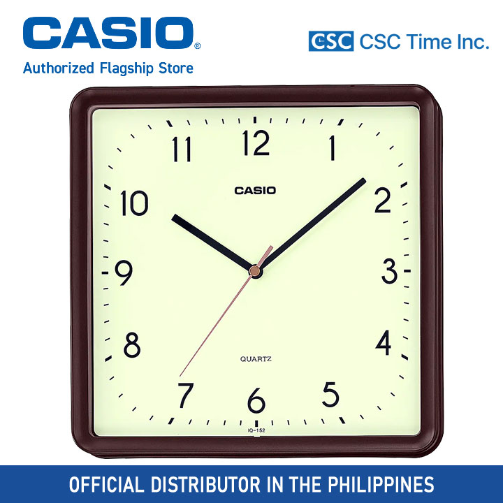 Casio Wall Clock (IQ1525DF) Brown Beige 250mm x 250mm x 41mm Lazada PH
