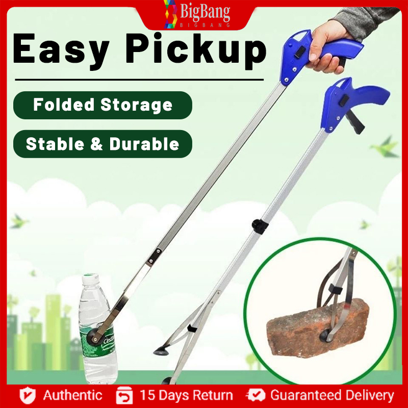 81cm Garbage Pick up Stick Tool Folding Aluminum Alloy Long Arm Grabber