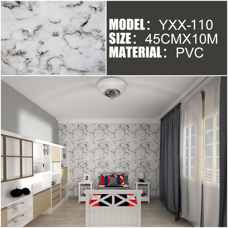 Wallpaper 10M*45CM marble texture wallpaper sticker PVC selfadhesive