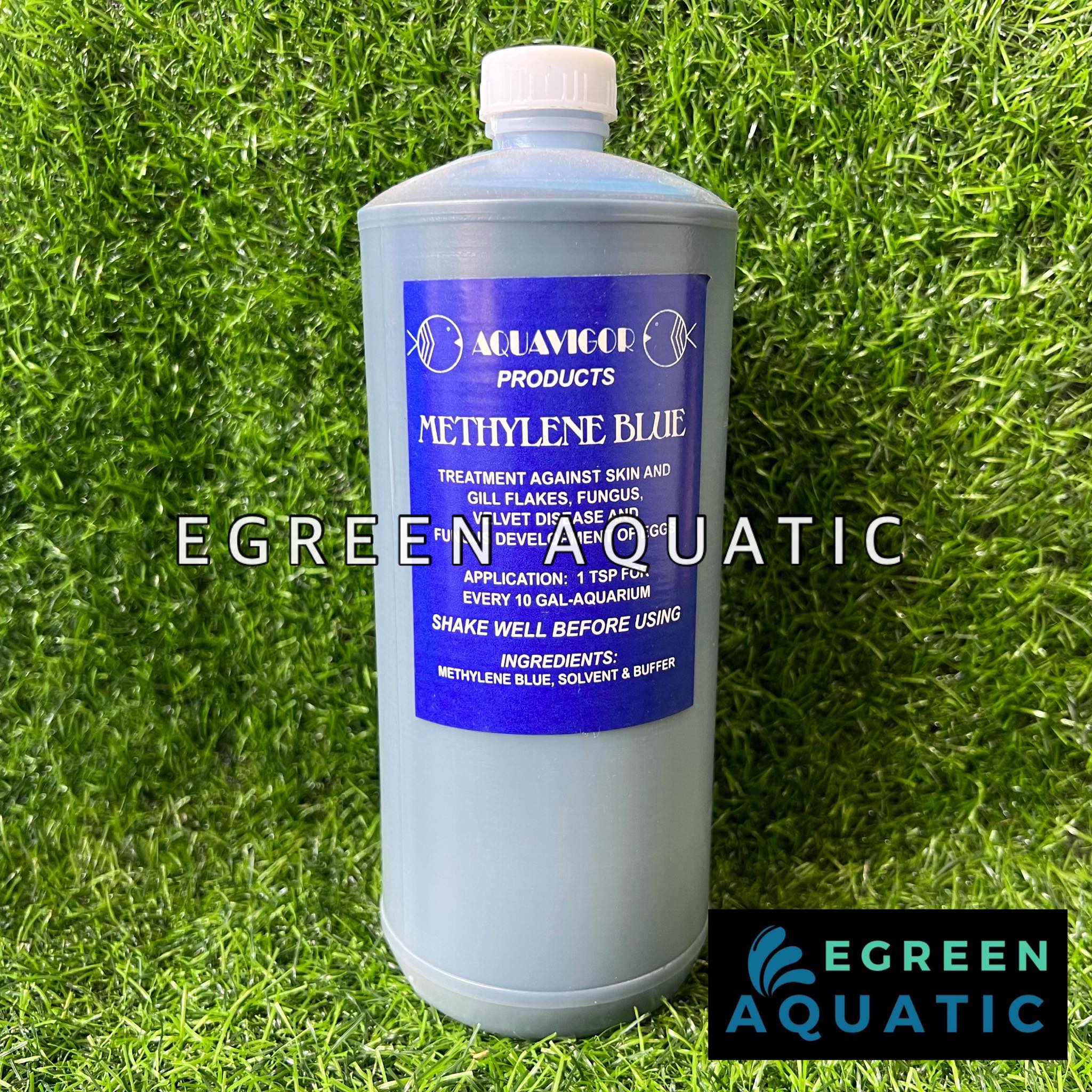 AQUAVIGOR Methylene Blue Meth Blue Aquarium Tank Fish Medicine Gill Fluke Velvet Fungus Blue