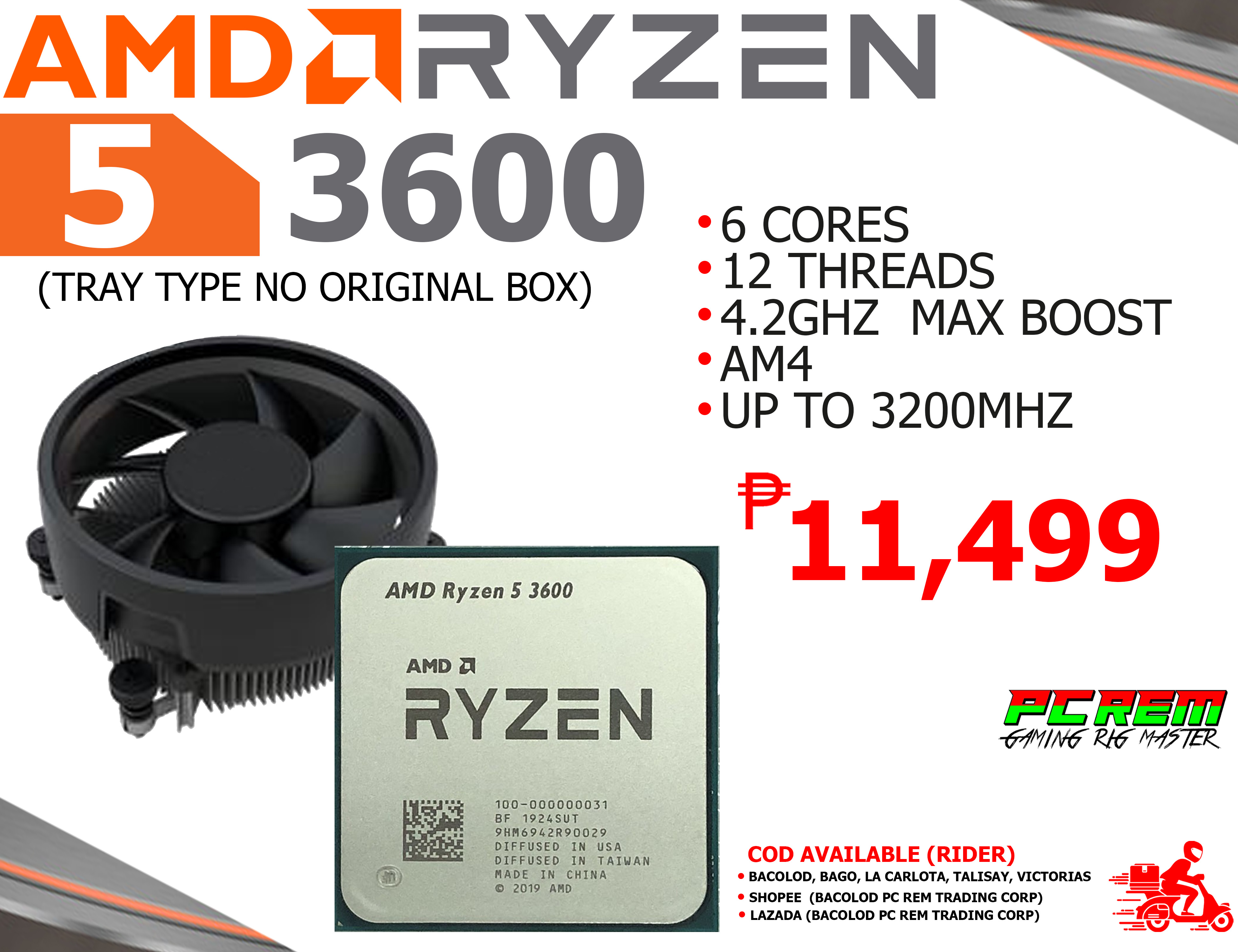 Amd Ryzen 5 3600 Tray Shop Amd Ryzen 5 3600 Tray With Great Discounts And Prices Online Lazada Philippines