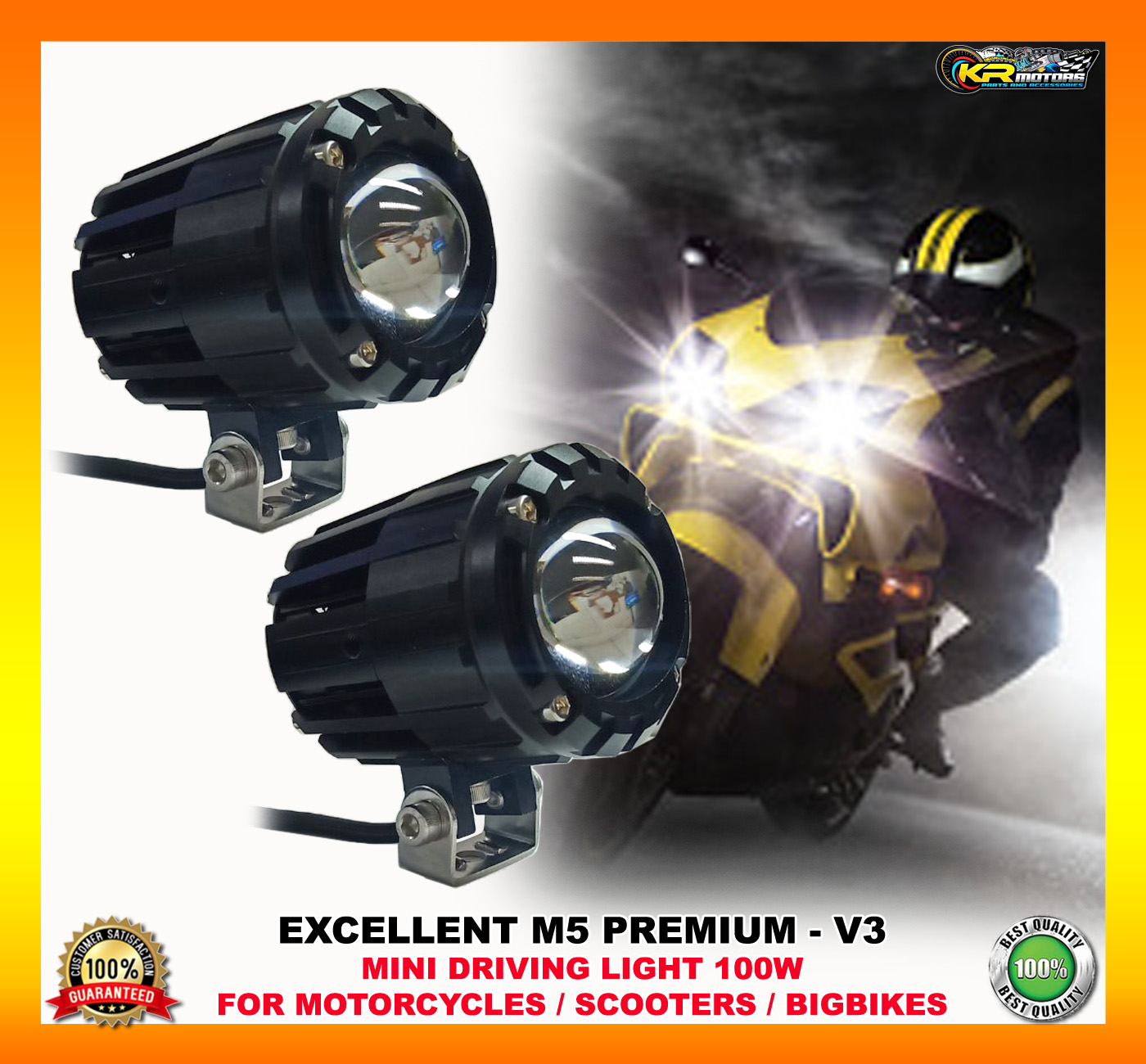 Original Senlo M5+ Premium Mini Driving Light 100W Lighting Power / M5